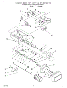 05 - Motor And Ice Container parts for Whirlpool Refrigerator ED25TQXEW01 from AppliancePartsPros.com