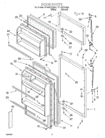 02 - Door parts for Whirlpool Refrigerator ET14NKXGW00 from AppliancePartsPros.com