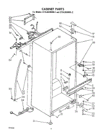 03 - Cabinet parts for Whirlpool Refrigerator ET14JKXMWL2 from AppliancePartsPros.com