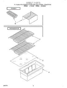 05 - Shelf parts for Whirlpool Refrigerator ET14JKXFW01 from AppliancePartsPros.com