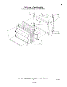 06 - Freezer Door parts for Whirlpool Refrigerator ET16JK1MWR3 from AppliancePartsPros.com