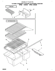 05 - Shelf, Lit / Optional parts for Whirlpool Refrigerator ET16JKXDW01 from AppliancePartsPros.com