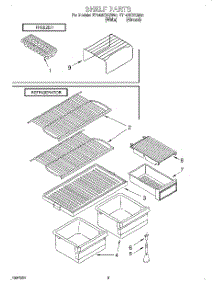 05 - Shelf parts for Whirlpool Refrigerator ET14NKXGW00 from AppliancePartsPros.com