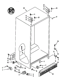 Cabinet parts for Whirlpool Refrigerator ED25TWXDN01 from AppliancePartsPros.com
