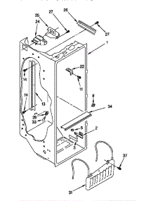 Refrigerator Liner parts for Whirlpool Refrigerator ED25TWXDN01 from AppliancePartsPros.com