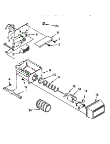 Motor And Ice Container parts for Whirlpool Refrigerator ED25TWXDN01 from AppliancePartsPros.com