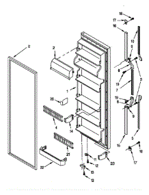 Refrigerator Door parts for Whirlpool Refrigerator ED25TWXDN01 from AppliancePartsPros.com