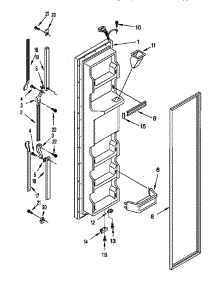 Freezer Door parts for Whirlpool Refrigerator ED25TWXDN01 from AppliancePartsPros.com
