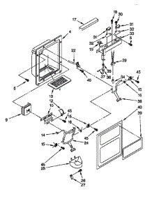 Dispenser Front parts for Whirlpool Refrigerator ED25TWXDN01 from AppliancePartsPros.com