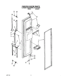 07 - Freezer Door parts for Whirlpool Refrigerator ED25YQXAW00 from AppliancePartsPros.com