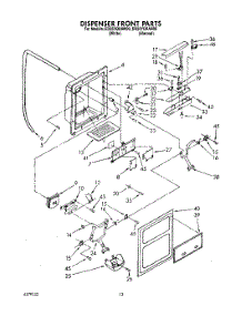 08 - Dispenser Front parts for Whirlpool Refrigerator ED25YQXAW00 from AppliancePartsPros.com
