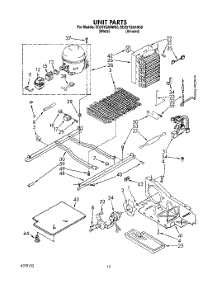 09 - Unit parts for Whirlpool Refrigerator ED25YQXAW00 from AppliancePartsPros.com