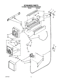 12 - Icemaker, Literature And Optional parts for Whirlpool Refrigerator ED25YQXAW00 from AppliancePartsPros.com