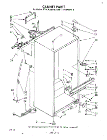 03 - Cabinet parts for Whirlpool Refrigerator ET14JKXMWR0 from AppliancePartsPros.com