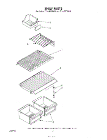 05 - Shelf parts for Whirlpool Refrigerator ET14JMYWN00 from AppliancePartsPros.com
