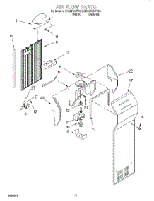 10 - Air Flow parts for Whirlpool Refrigerator ED25TQXFW01 from AppliancePartsPros.com