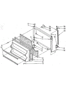 Freezer Door parts for Whirlpool Refrigerator ET16AKXSN01 from AppliancePartsPros.com