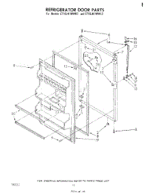 08 - Refrigerator Door , Not Illustrated parts for Whirlpool Refrigerator ET16JK1MWR3 from AppliancePartsPros.com