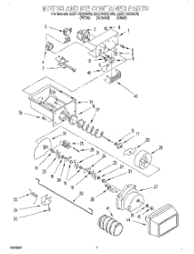 05 - Motor And Ice Container parts for Whirlpool Refrigerator ED27DSXDW06 from AppliancePartsPros.com