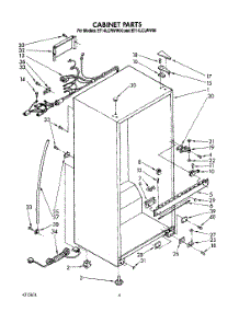 02 - Cabinet parts for Whirlpool Refrigerator ET14LCRWW00 from AppliancePartsPros.com