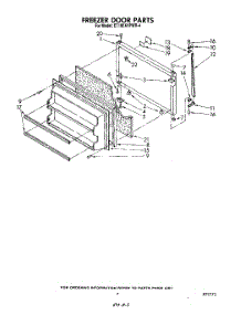 05 - Freezer Door parts for Whirlpool Refrigerator ET16EK1PWR4 from AppliancePartsPros.com