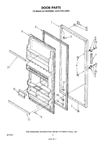 04 - Door parts for Whirlpool Refrigerator EL13SCRSW00 from AppliancePartsPros.com