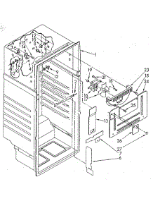 Liner parts for Whirlpool Refrigerator ET16AKXSN02 from AppliancePartsPros.com