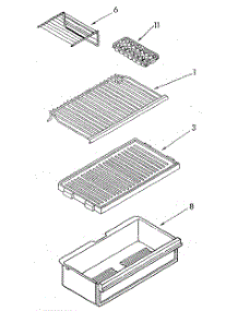 Shelf parts for Whirlpool Refrigerator ET14JKXSF03 from AppliancePartsPros.com