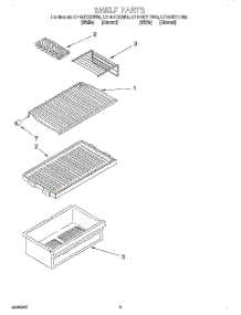 06 - Shelf parts for Whirlpool Refrigerator ET14CKYEN00 from AppliancePartsPros.com