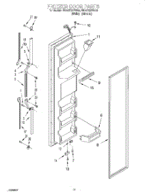 07 - Freezer Door parts for Whirlpool Refrigerator ED25TQXEW00 from AppliancePartsPros.com