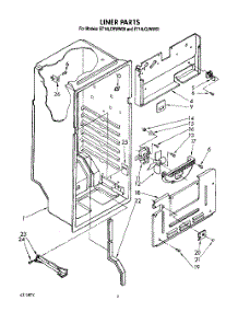 03 - Liner, Lit / Optional parts for Whirlpool Refrigerator ET14LCLWW00 from AppliancePartsPros.com