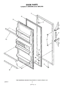 04 - Door parts for Whirlpool Refrigerator EL15MNRSW00 from AppliancePartsPros.com