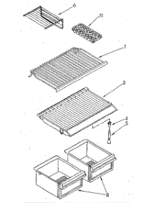 Shelf parts for Whirlpool Refrigerator ET14JKXSG04 from AppliancePartsPros.com