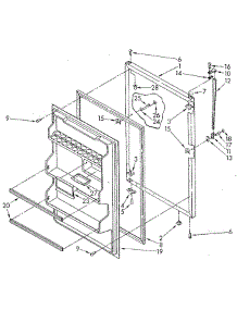 Refrigerator Door parts for Whirlpool Refrigerator ET14JKYSM02 from AppliancePartsPros.com