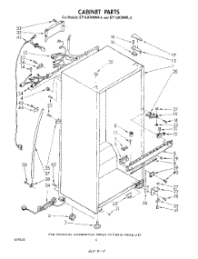 03 - Cabinet parts for Whirlpool Refrigerator ET14JKXMWR6 from AppliancePartsPros.com