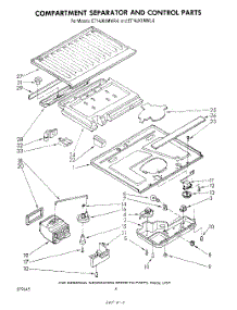 05 - Compartment Separator And Control parts for Whirlpool Refrigerator ET14JKXMWR6 from AppliancePartsPros.com