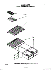 05 - Shelf parts for Whirlpool Refrigerator ET16JK1MWL1 from AppliancePartsPros.com
