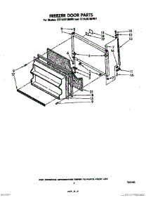 06 - Freezer Door parts for Whirlpool Refrigerator ET16JK1MWL1 from AppliancePartsPros.com