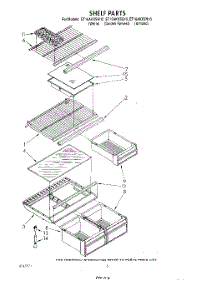 04 - Shelf parts for Whirlpool Refrigerator ET16AKXSW10 from AppliancePartsPros.com