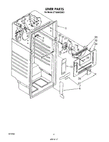 03 - Liner parts for Whirlpool Refrigerator ET16AKXSW01 from AppliancePartsPros.com