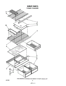 05 - Shelf parts for Whirlpool Refrigerator ET16AKXSW01 from AppliancePartsPros.com
