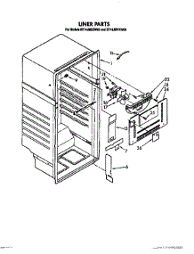 03 - Liner parts for Whirlpool Refrigerator ET14JMYXN00 from AppliancePartsPros.com