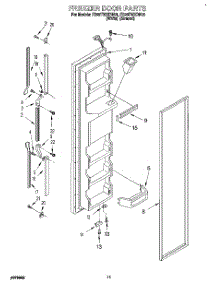 07 - Freezer Door parts for Whirlpool Refrigerator ED25TWXDW01 from AppliancePartsPros.com