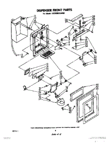 05 - Dispenser Front parts for Whirlpool Refrigerator ED25SMXLWR0 from AppliancePartsPros.com