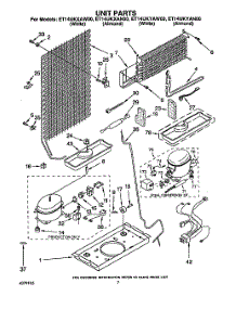 04 - Unit parts for Whirlpool Refrigerator ET14UKXAN00 from AppliancePartsPros.com