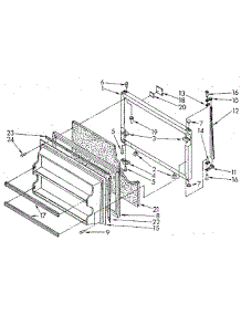 Freezer Door parts for Whirlpool Refrigerator ET16AKXSN10 from AppliancePartsPros.com