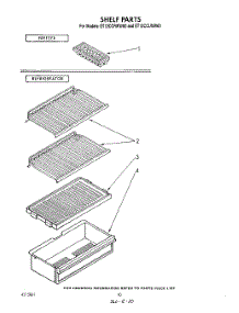 06 - Shelf parts for Whirlpool Refrigerator ET12CCRWW00 from AppliancePartsPros.com