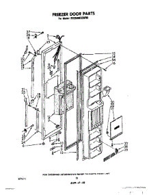 07 - Freezer Door parts for Whirlpool Refrigerator ED25SMXLWR0 from AppliancePartsPros.com