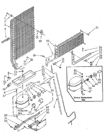 Unit parts for Whirlpool Refrigerator ET14JKXSG03 from AppliancePartsPros.com