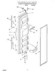 07 - Freezer Door parts for Whirlpool Refrigerator ED27PQXFW00 from AppliancePartsPros.com